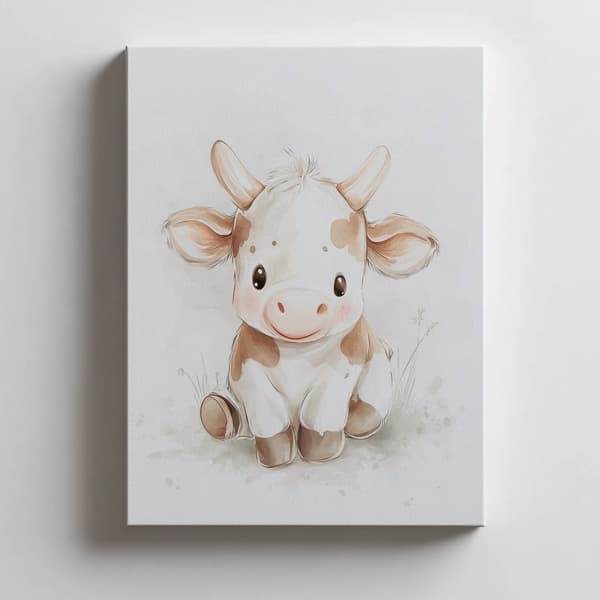 Smiling cow Smiling cow, 40x50 cm, guld aluminiumsramme, 230 gsm mat papir