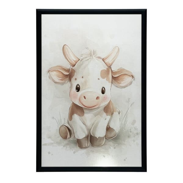 Smiling cow Smiling cow, 40x50 cm, guld aluminiumsramme, 230 gsm mat papir