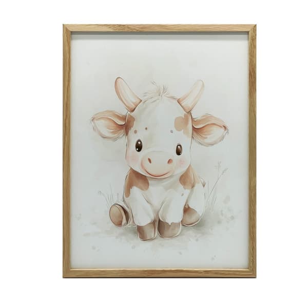 Smiling cow Smiling cow, 40x50 cm, guld aluminiumsramme, 230 gsm mat papir