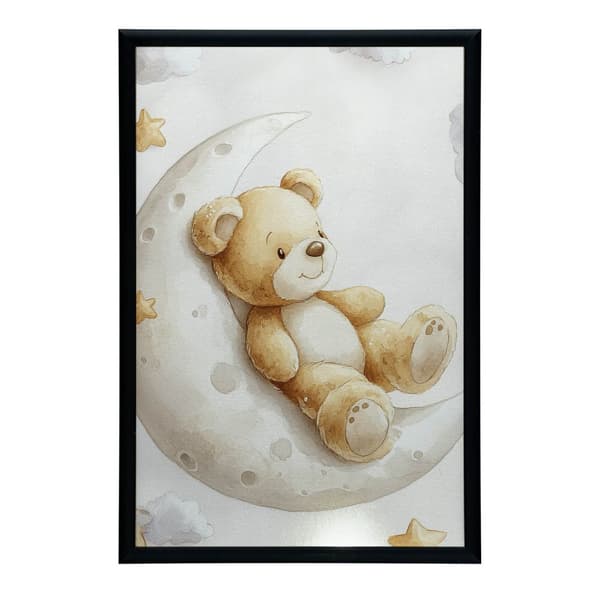 Teddy Bear on the Moon Teddy Bear on the Moon, 30x40 cm, guld aluminiumram, 230 gsm matt papper