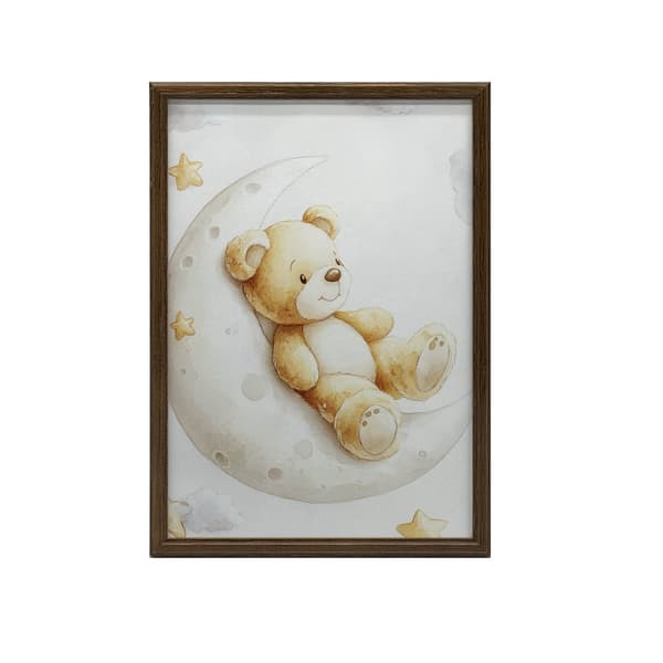 Teddy Bear on the Moon Teddy Bear on the Moon, 30x40 cm, guld aluminiumram, 230 gsm matt papper