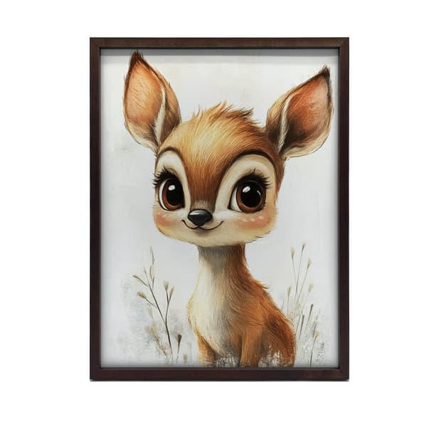 Little Deer with Big Eyes Little Deer with Big Eyes, 40x50 cm, svart aluminiumram, 230 gsm matt papper