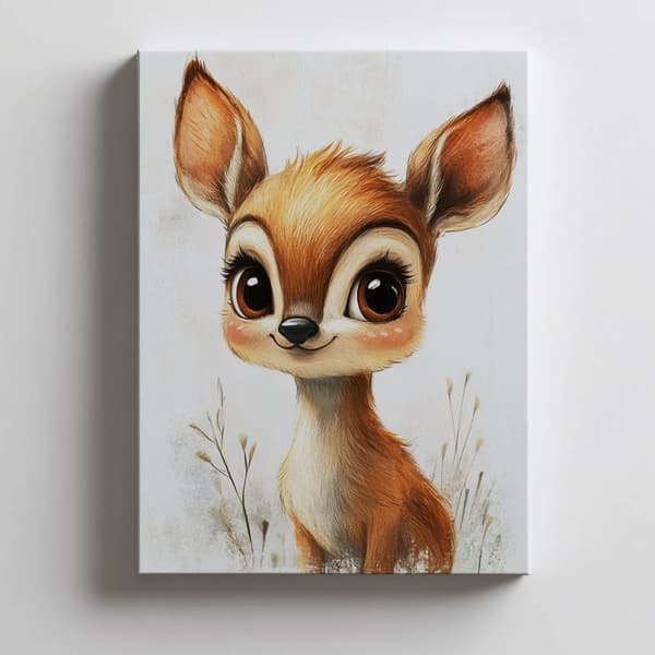 Lille hjort med store øjne Lille hjort med store øjne, 60x90 cm, uindrammet, 230 gsm mat papir