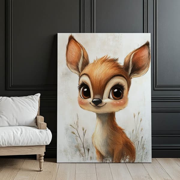 Lille hjort med store øjne Lille hjort med store øjne, 60x90 cm, uindrammet, 230 gsm mat papir