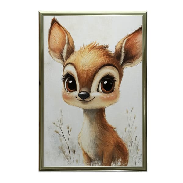 Lille hjort med store øjne Lille hjort med store øjne, 60x90 cm, uindrammet, 230 gsm mat papir