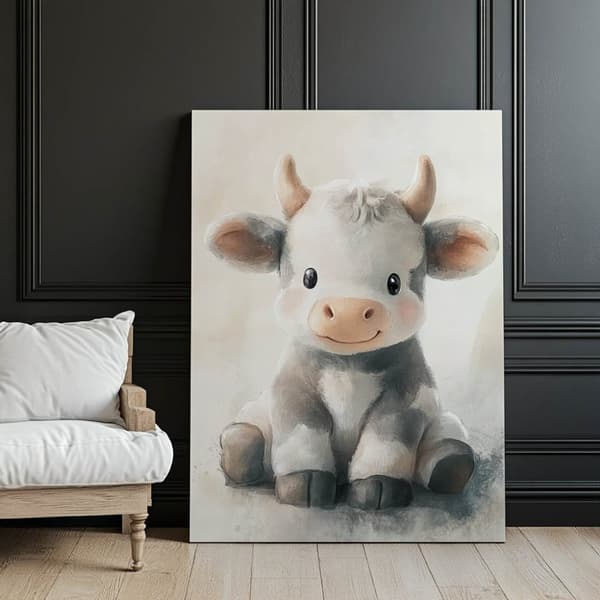 Lovely cow Lovely cow, 50x70 cm, mörkbrun träram, 230 gsm matt papper