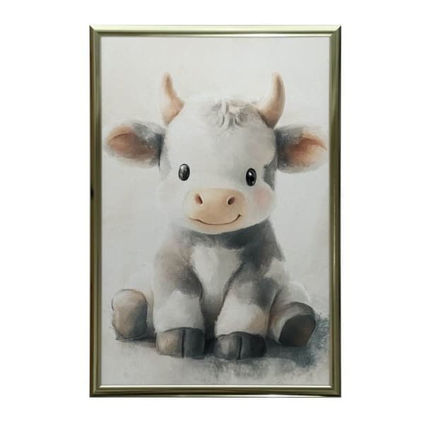 Dejlig ko Dejlig ko, 50x70 cm, uindrammet, premium lærred på båreramme