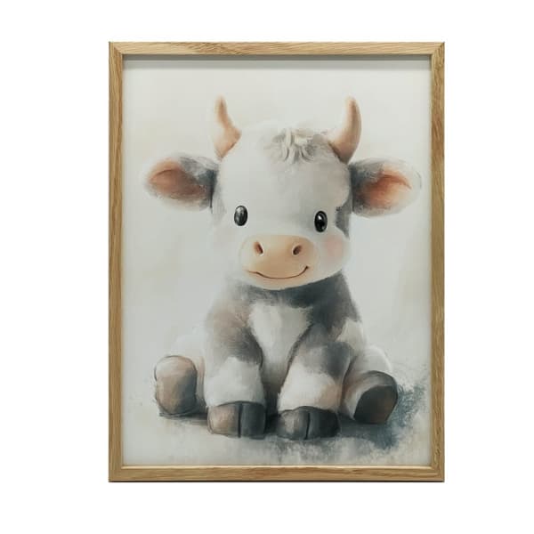 Dejlig ko Dejlig ko, 50x70 cm, uindrammet, premium lærred på båreramme