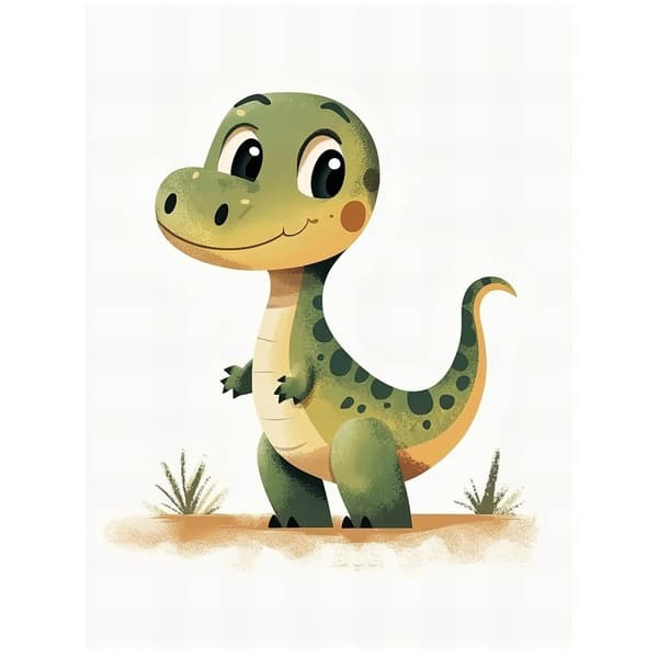 Smiling Dinosaur Smiling Dinosaur, 60x90 cm, sort aluminiumsramme, 230 gsm mat papir