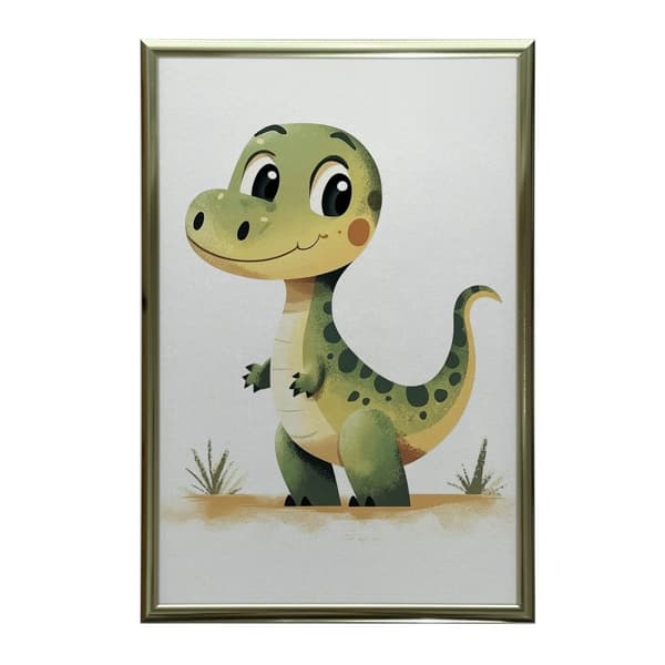 Smiling Dinosaur Smiling Dinosaur, 60x90 cm, sort aluminiumsramme, 230 gsm mat papir