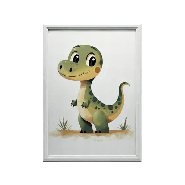 Smiling Dinosaur Smiling Dinosaur, 60x90 cm, sort aluminiumsramme, 230 gsm mat papir