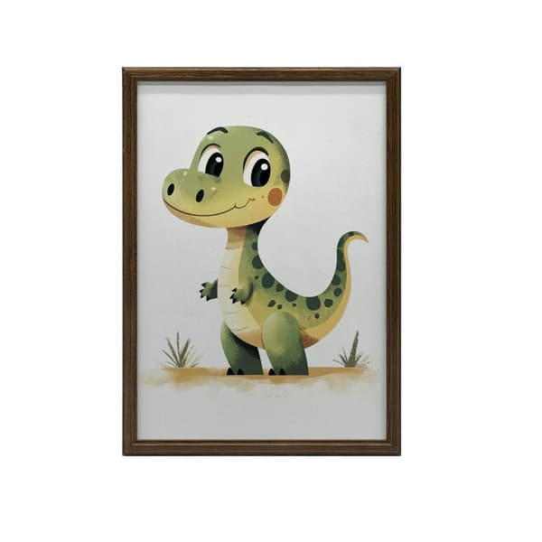 Smiling Dinosaur Smiling Dinosaur, 60x90 cm, sort aluminiumsramme, 230 gsm mat papir