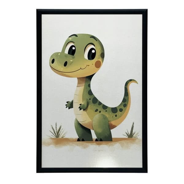 Smiling Dinosaur Smiling Dinosaur, 60x90 cm, sort aluminiumsramme, 230 gsm mat papir