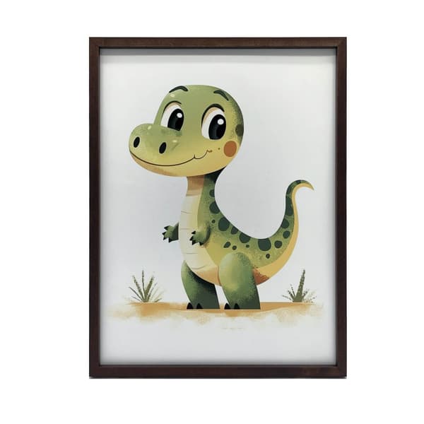 Smiling Dinosaur Smiling Dinosaur, 60x90 cm, sort aluminiumsramme, 230 gsm mat papir