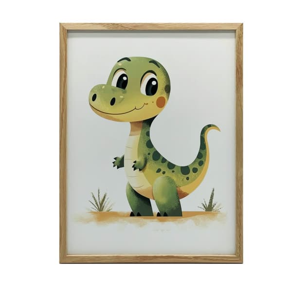 Smiling Dinosaur Smiling Dinosaur, 60x90 cm, sort aluminiumsramme, 230 gsm mat papir