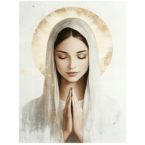 Our Lady in Prayer Our Lady in Prayer, 50x70 cm, mörkbrun träram, 230 gsm matt papper