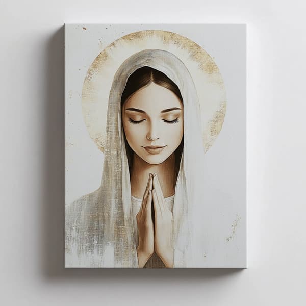 Our Lady in Prayer Our Lady in Prayer, 50x70 cm, mörkbrun träram, 230 gsm matt papper