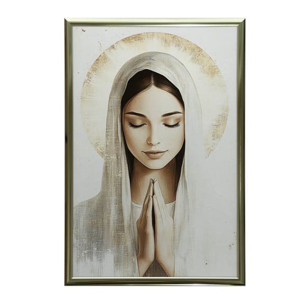 Our Lady in Prayer Our Lady in Prayer, 50x70 cm, mörkbrun träram, 230 gsm matt papper