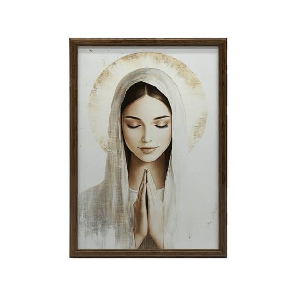 Our Lady in Prayer Our Lady in Prayer, 50x70 cm, mörkbrun träram, 230 gsm matt papper