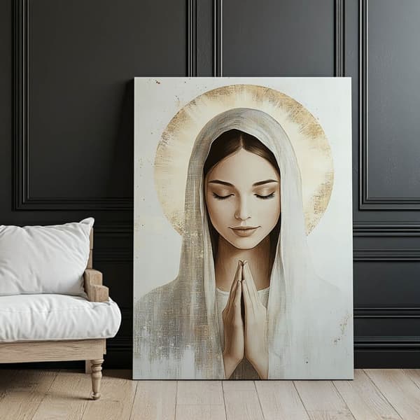 Our Lady in Prayer Our Lady in Prayer, 50x70 cm, mörkbrun träram, 230 gsm matt papper