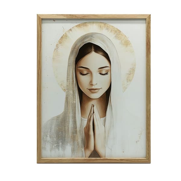 Our Lady in Prayer Our Lady in Prayer, 50x70 cm, mörkbrun träram, 230 gsm matt papper