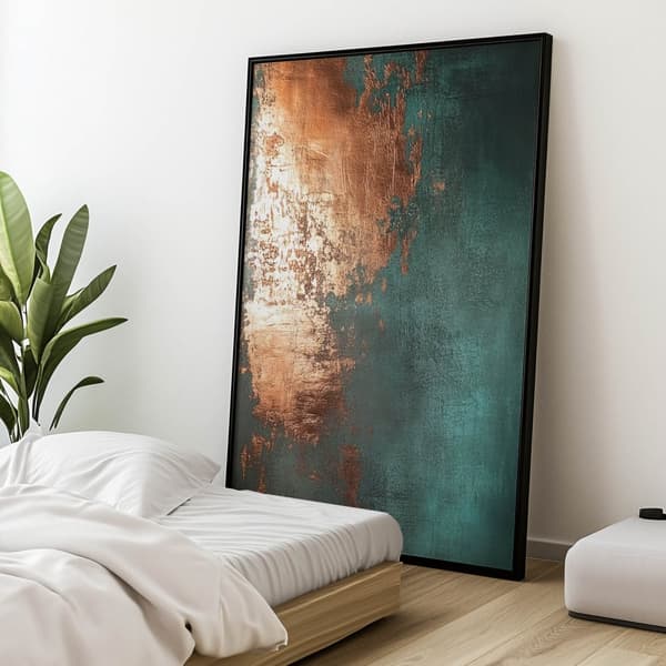 Copper Accent i turkos Copper Accent i turkos, 30x40 cm, svart aluminiumram, 230 gsm matt papper
