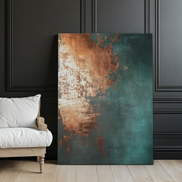 Copper Accent i turkos Copper Accent i turkos, 30x40 cm, svart aluminiumram, 230 gsm matt papper