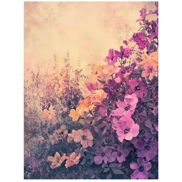 Floral Peace Floral Peace, 60x90 cm, guld aluminiumsramme, 230 gsm mat papir
