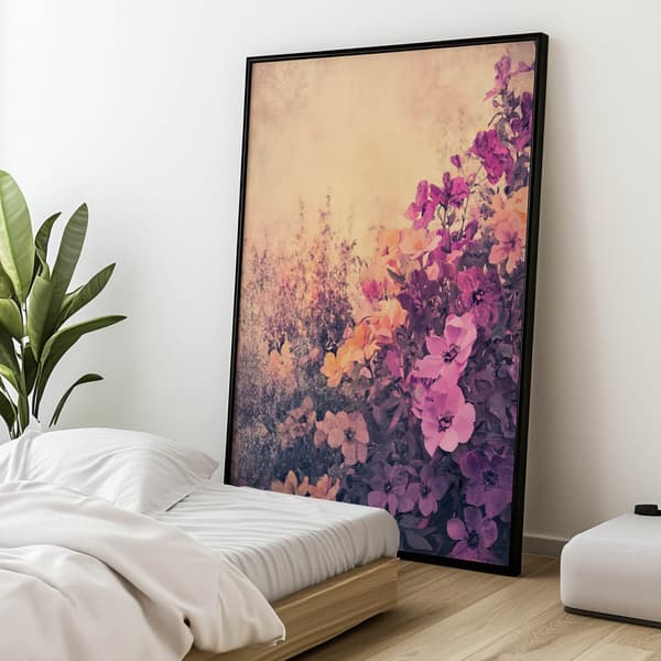Floral Peace Floral Peace, 60x90 cm, guld aluminiumsramme, 230 gsm mat papir