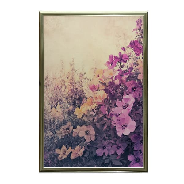 Floral Peace Floral Peace, 60x90 cm, guld aluminiumsramme, 230 gsm mat papir