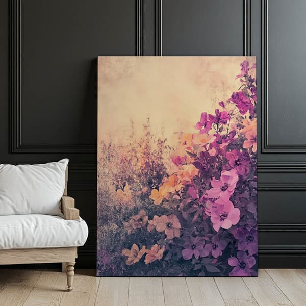 Floral Peace Floral Peace, 60x90 cm, guld aluminiumsramme, 230 gsm mat papir