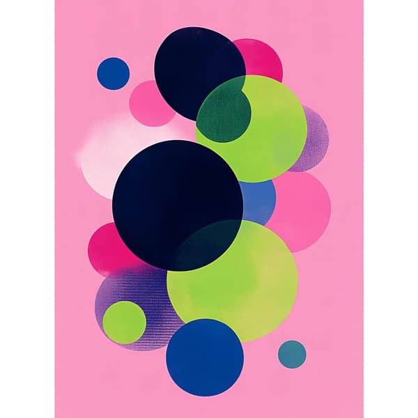 Chaos in Circles Chaos in Circles, 30x40 cm, vit träram, 230 gsm matt papper