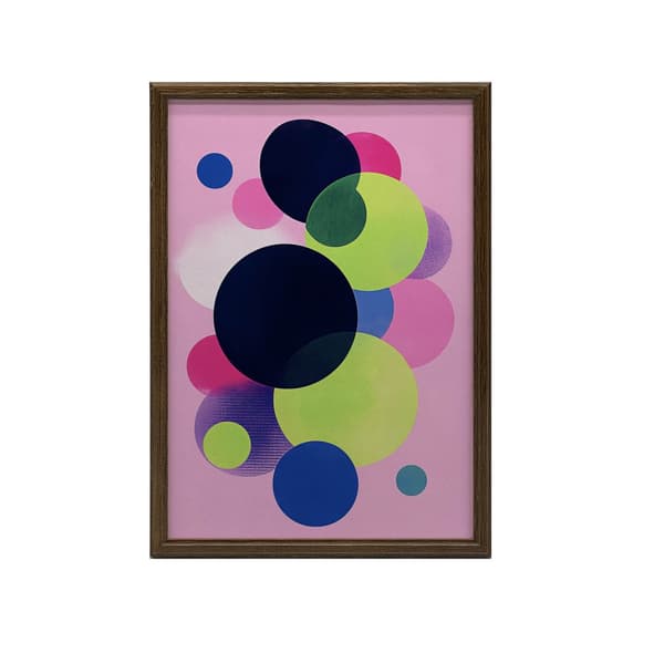 Chaos in Circles Chaos in Circles, 50x70 cm, tummanruskea puurunko, 230 gsm mattapaperi