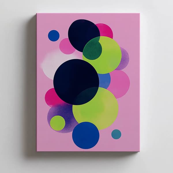 Chaos in Circles Chaos in Circles, 70x100 cm, sort aluminiumsramme, 230 gsm mat papir