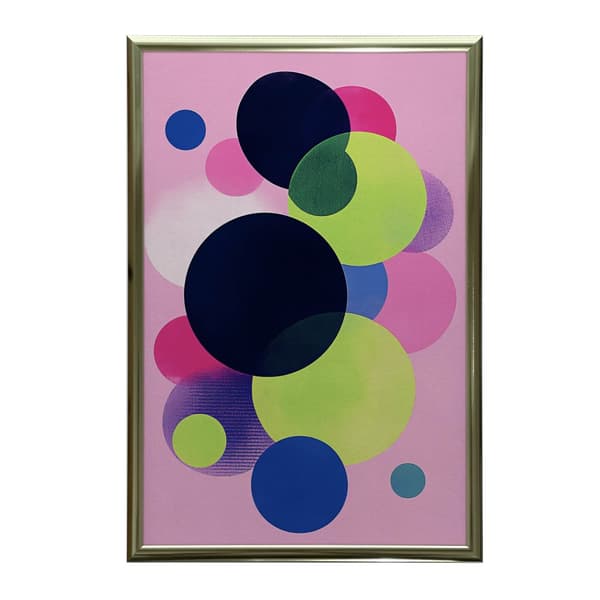 Chaos in Circles Chaos in Circles, 70x100 cm, sort aluminiumsramme, 230 gsm mat papir