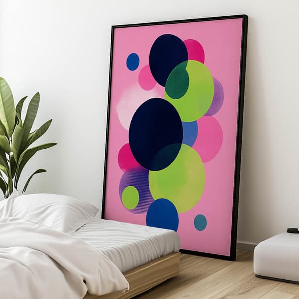 Chaos in Circles Chaos in Circles, 70x100 cm, lys egetræsramme, 230 gsm mat papir