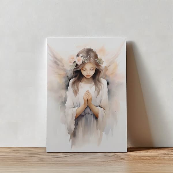 Plakat Angel in Subtilty Poster Angel in Subtility, 70x100 cm, lys egetræsramme, 230 gsm mat papir