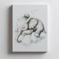 Miniatyrbild 4 av 11: Affisch Sleepy Elephant on a Cloud Affisch Sleepy Elephant on a Cloud, 70x100 cm, oinramad, premiumduk på bår