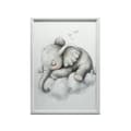 Miniatyrbild 7 av 11: Affisch Sleepy Elephant on a Cloud Affisch Sleepy Elephant on a Cloud, 70x100 cm, oinramad, premiumduk på bår