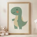 Pikkukuva 5 / 11: Hymyilevä dinosaurusjuliste Hymyilevä dinosaurusjuliste, 60x90 cm, kultainen alumiinikehys, 230 gsm mattapaperi