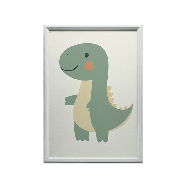 Hymyilevä dinosaurusjuliste Hymyilevä dinosaurusjuliste, 60x90 cm, kultainen alumiinikehys, 230 gsm mattapaperi