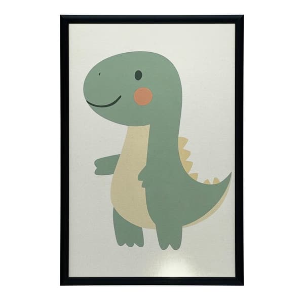 Hymyilevä dinosaurusjuliste Hymyilevä dinosaurusjuliste, 60x90 cm, kultainen alumiinikehys, 230 gsm mattapaperi