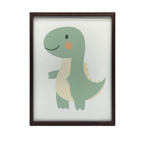 Hymyilevä dinosaurusjuliste Hymyilevä dinosaurusjuliste, 60x90 cm, kultainen alumiinikehys, 230 gsm mattapaperi