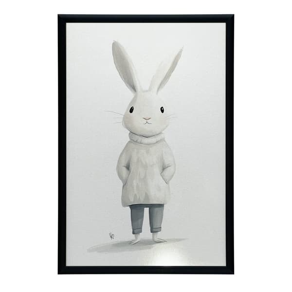 Plakat Sød kanin i en sweater Plakat Sød kanin i en sweater, 70x100 cm, rammeløs, 230 gsm mat papir