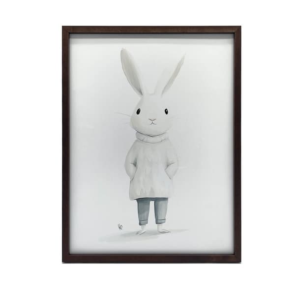 Plakat Sød kanin i en sweater Plakat Sød kanin i en sweater, 70x100 cm, rammeløs, 230 gsm mat papir