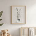Miniatyrbillede 6 af 11: Plakat Sød kanin i en sweater Plakat Sød kanin i en sweater, 70x100 cm, lys egetræsramme, 230 gsm mat papir