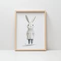 Miniatyrbillede 7 af 11: Plakat Sød kanin i en sweater Plakat Sød kanin i en sweater, 70x100 cm, lys egetræsramme, 230 gsm mat papir
