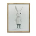 Miniatyrbillede 1 af 11: Plakat Sød kanin i en sweater Plakat Sød kanin i en sweater, 70x100 cm, lys egetræsramme, 230 gsm mat papir