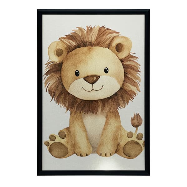 Poster Cute Lion Poster Cute Lion, 30x40 cm, guld aluminiumram, 230 gsm matt papper