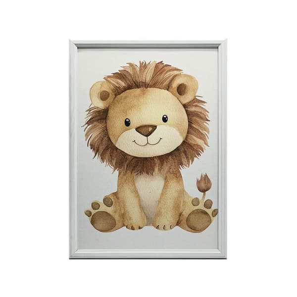 Poster Cute Lion Poster Cute Lion, 30x40 cm, guld aluminiumram, 230 gsm matt papper